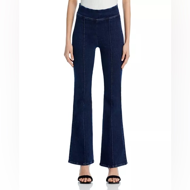 Frame The Jetset High Rise Flare Leg Pintuck Jeans